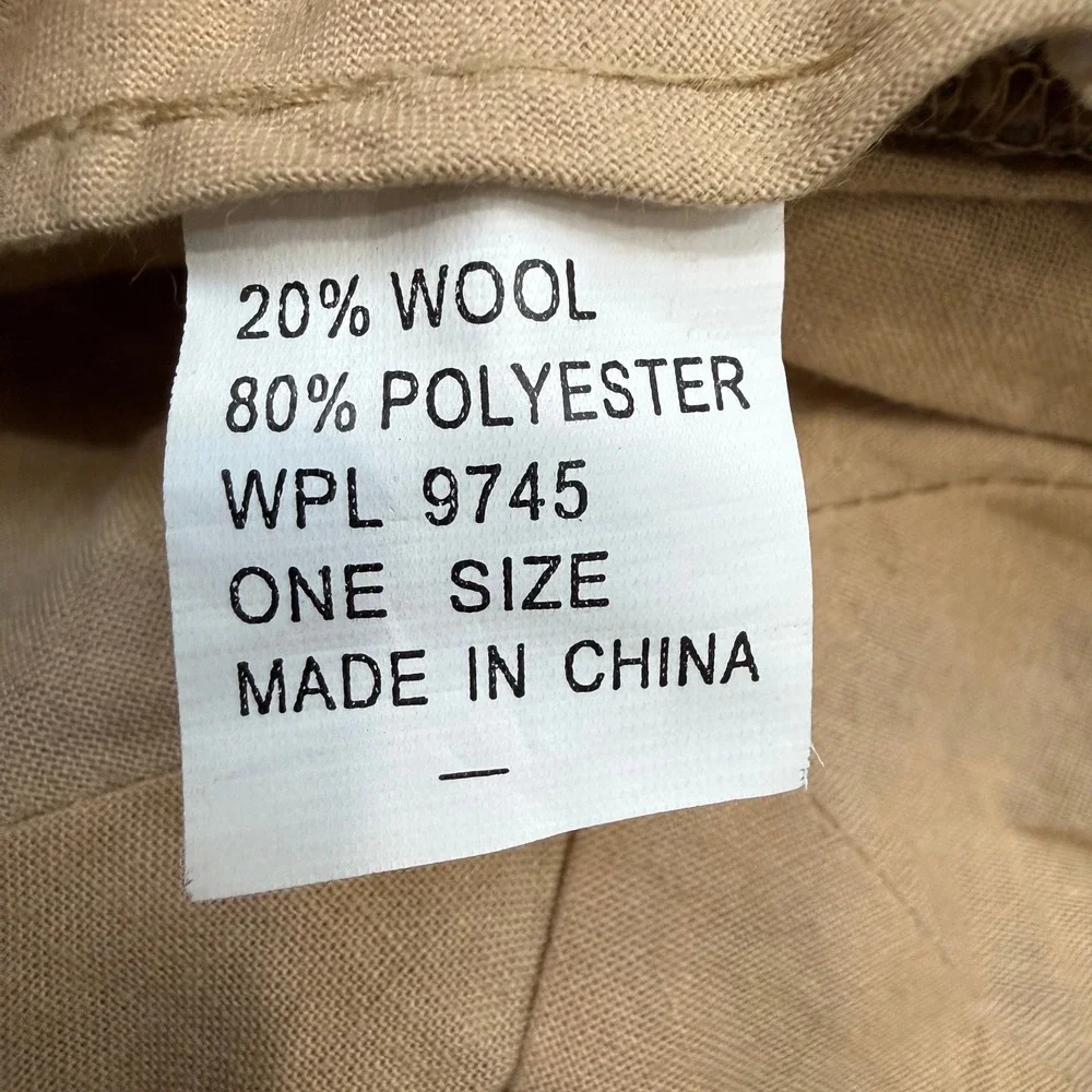 Newsboy‎ Brown Wool Blend Textured Chunky Button Detail Cap Hat One Size